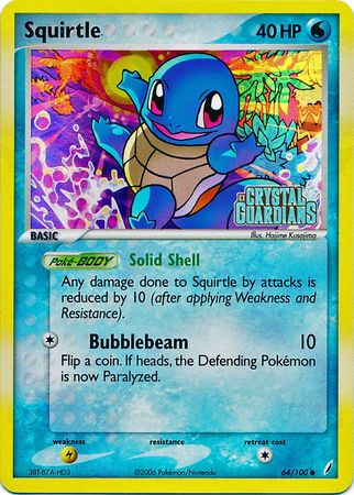 Squirtle (64/100) (Stamped) [EX: Crystal Guardians] | Pegasus Games WI