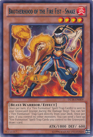 Brotherhood of the Fire Fist - Snake (Blue) [DL18-EN009] Rare | Pegasus Games WI