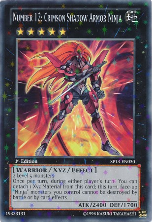 Number 12: Crimson Shadow Armor Ninja [SP13-EN030] Starfoil Rare | Pegasus Games WI