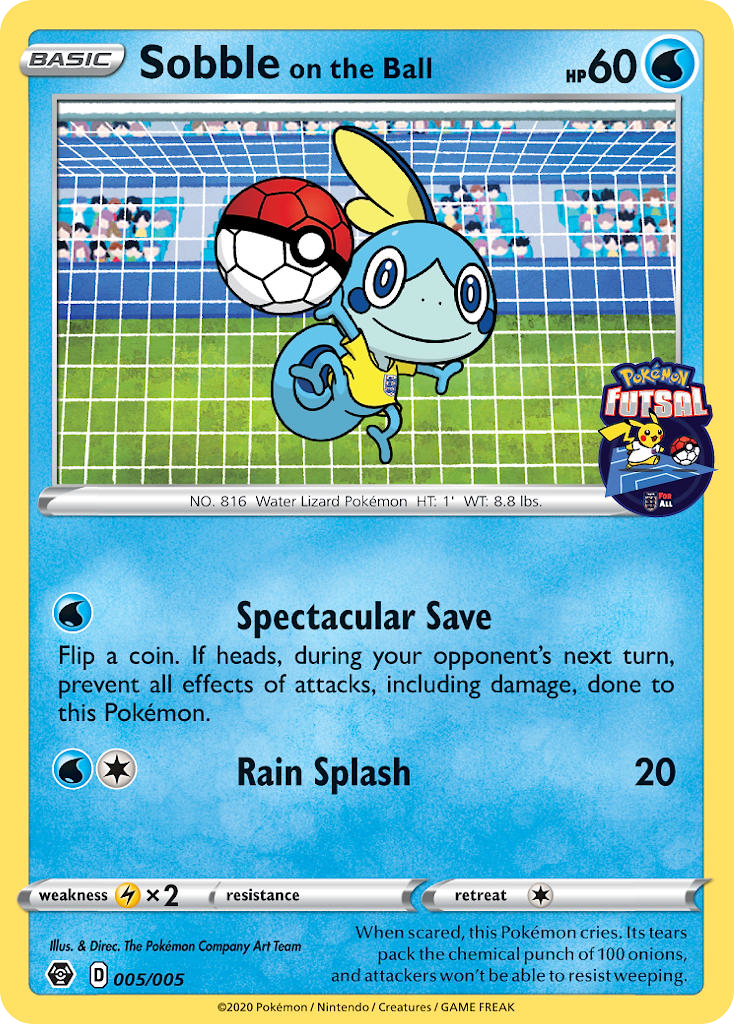 Sobble on the Ball (005/005) [Pokemon Futsal Collection] | Pegasus Games WI