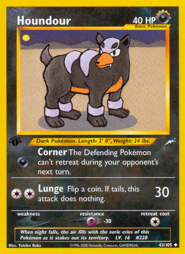 Houndour (43/105) [Neo Destiny 1st Edition] | Pegasus Games WI