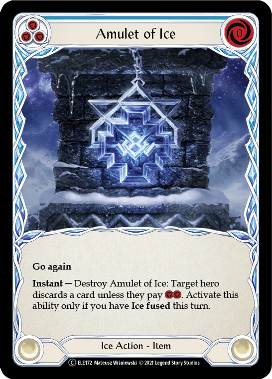 Amulet of Ice [U-ELE172] Unlimited Rainbow Foil | Pegasus Games WI