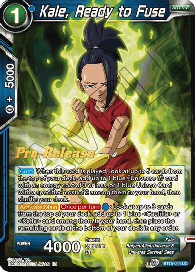 Kale, Ready to Fuse (BT15-044) [Saiyan Showdown Prerelease Promos] | Pegasus Games WI