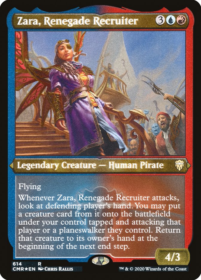 Zara, Renegade Recruiter (Etched) [Commander Legends] | Pegasus Games WI
