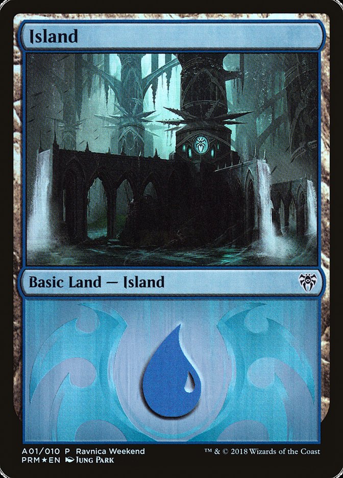 Island (A01) [Ravnica Allegiance Ravnica Weekend] | Pegasus Games WI