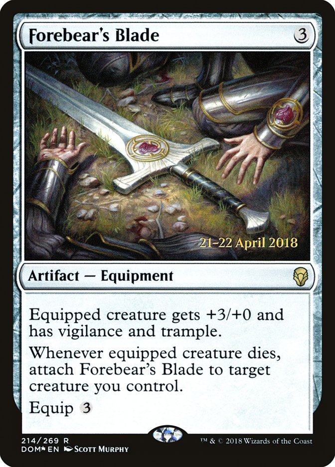 Forebear's Blade [Dominaria Prerelease Promos] | Pegasus Games WI