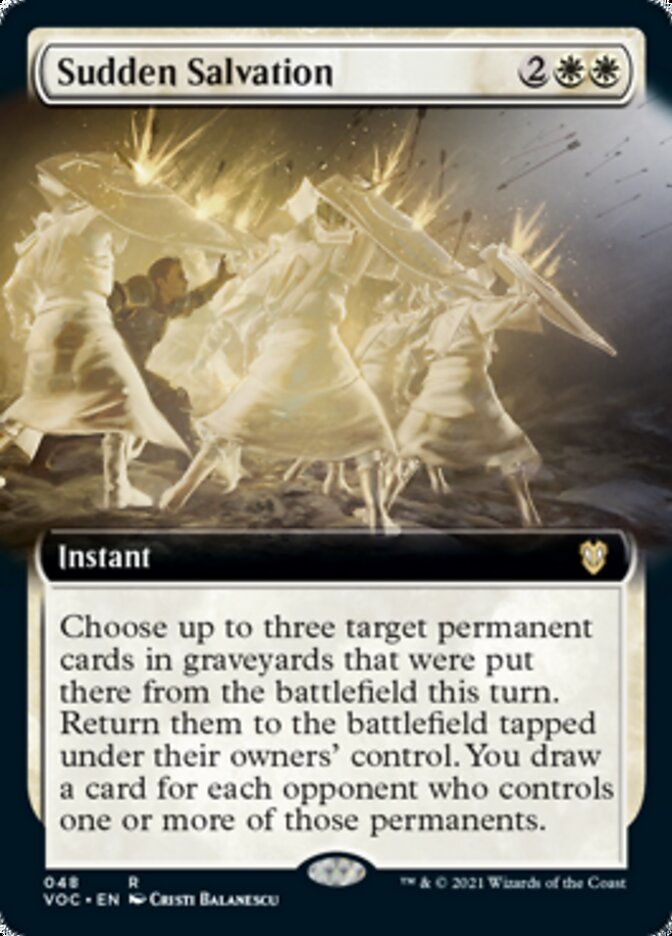 Sudden Salvation (Extended Art) [Innistrad: Crimson Vow Commander] | Pegasus Games WI