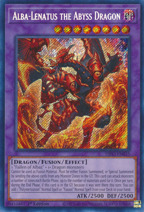 Alba-Lenatus the Abyss Dragon [DIFO-EN035] Secret Rare | Pegasus Games WI