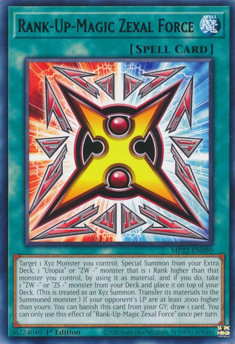 Rank-Up-Magic Zexal Force [MP22-EN090] Rare | Pegasus Games WI