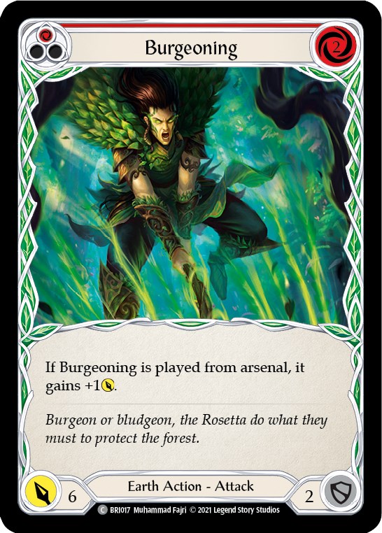 Burgeoning (Red) [BRI017] (Tales of Aria Briar Blitz Deck)  1st Edition Normal | Pegasus Games WI