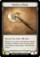 Hatchet of Body // Boltyn [MON105 // MON030] 1st Edition Normal | Pegasus Games WI