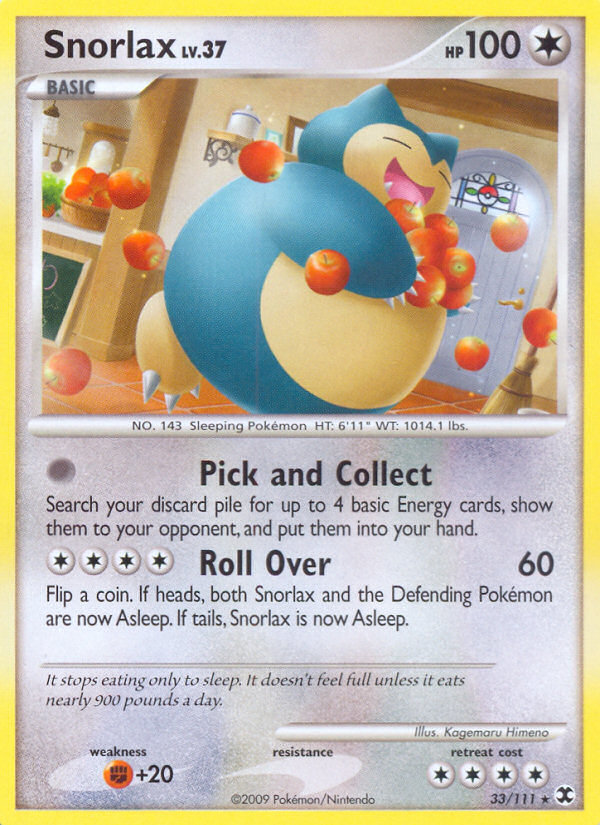Snorlax (33/111) [Platinum: Rising Rivals] | Pegasus Games WI