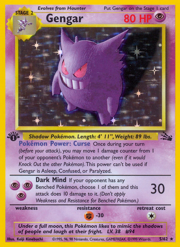 Gengar (5/62) [Fossil 1st Edition] | Pegasus Games WI