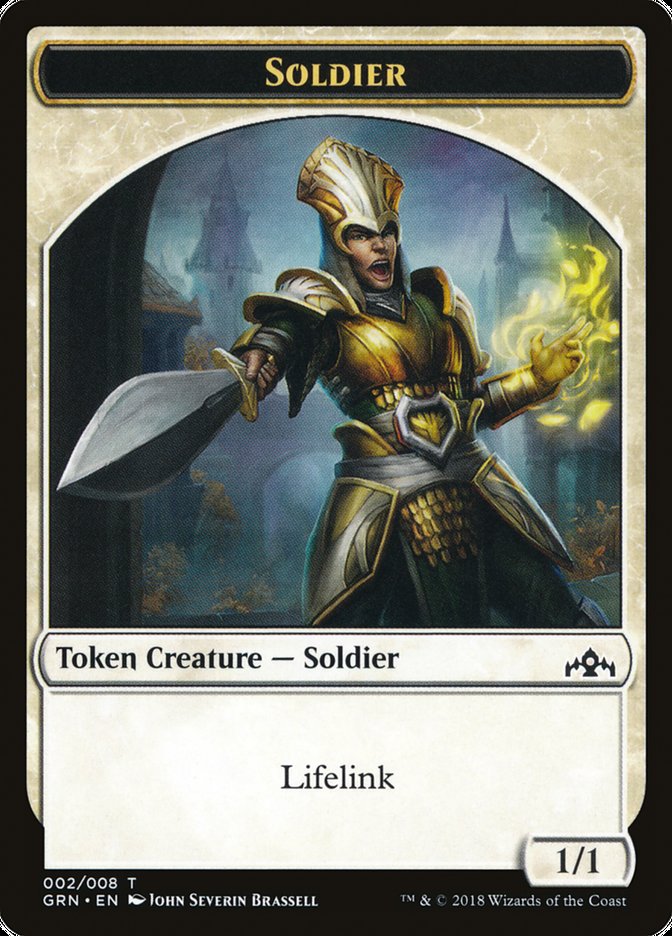 Soldier // Soldier Double-Sided Token [Guilds of Ravnica Guild Kit Tokens] | Pegasus Games WI