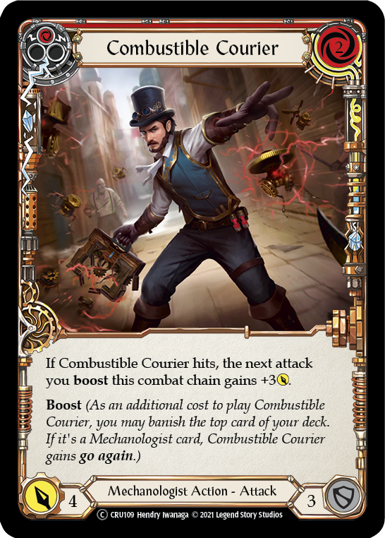 Combustible Courier (Red) [CRU109] Unlimited Normal | Pegasus Games WI