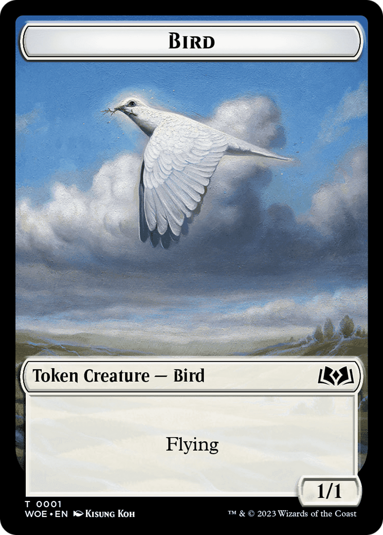 Bird // Food (0011) Double-Sided Token [Wilds of Eldraine Tokens] | Pegasus Games WI