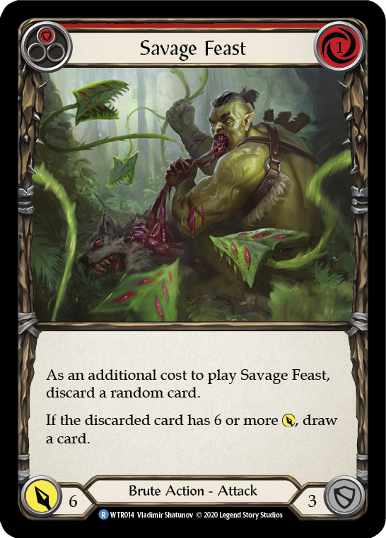 Savage Feast (Red) [WTR014] Unlimited Rainbow Foil | Pegasus Games WI