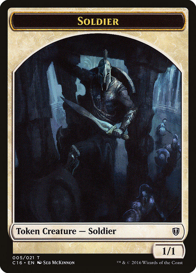 Soldier // Squid Double-Sided Token [Commander 2016 Tokens] | Pegasus Games WI