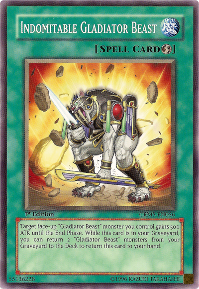 Indomitable Gladiator Beast [CRMS-EN056] Common | Pegasus Games WI