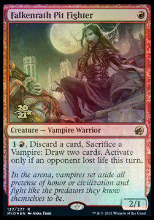 Falkenrath Pit Fighter [Innistrad: Midnight Hunt Prerelease Promos] | Pegasus Games WI