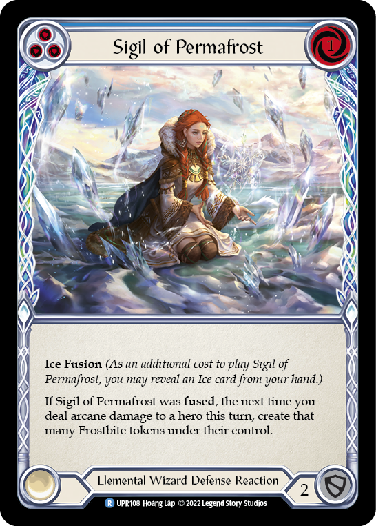 Sigil of Permafrost (Blue) [UPR108] (Uprising)  Rainbow Foil | Pegasus Games WI