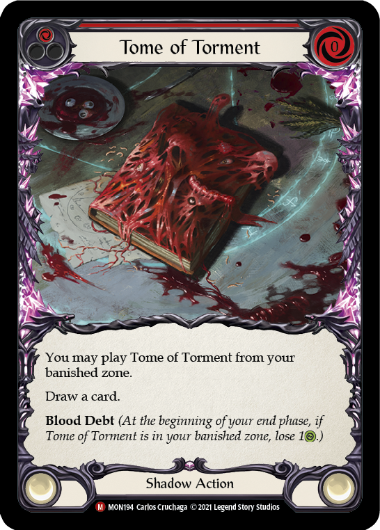 Tome of Torment (Rainbow Foil) [MON194-RF] 1st Edition Rainbow Foil | Pegasus Games WI