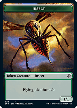 Insect // Human Warrior Double-Sided Token [Starter Commander Decks] | Pegasus Games WI