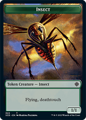 Insect // Human Warrior Double-Sided Token [Starter Commander Decks] | Pegasus Games WI
