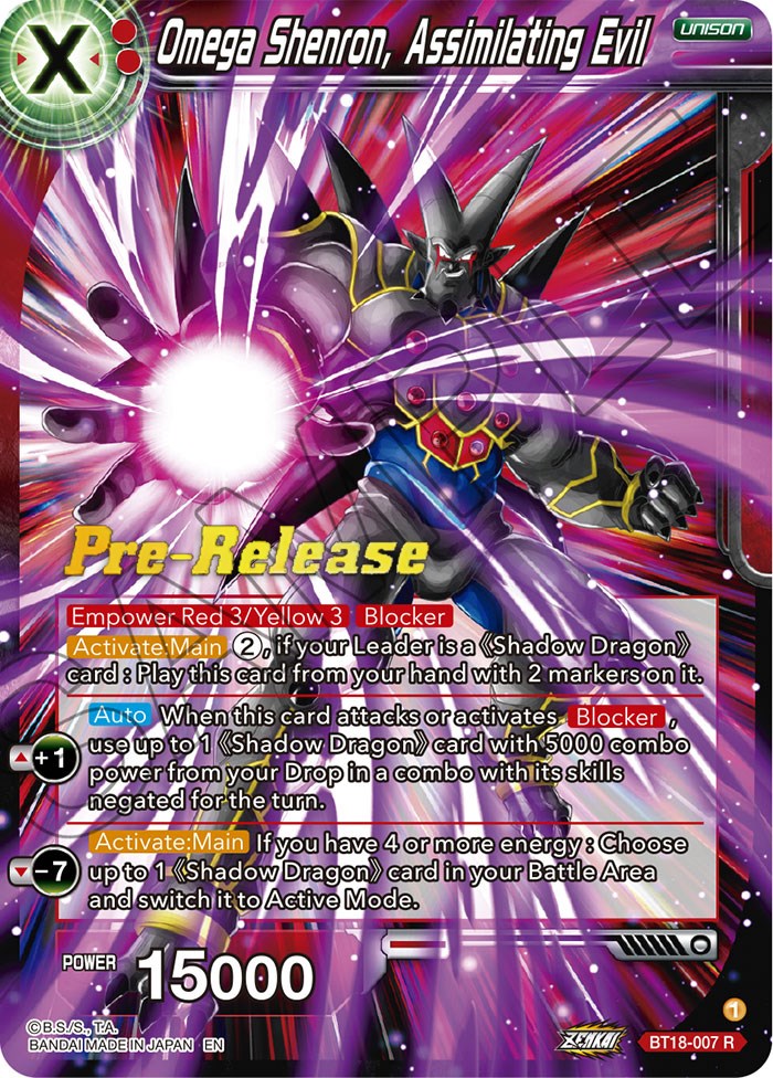 Omega Shenron, Assembling Evil (BT18-007) [Dawn of the Z-Legends Prerelease Promos] | Pegasus Games WI