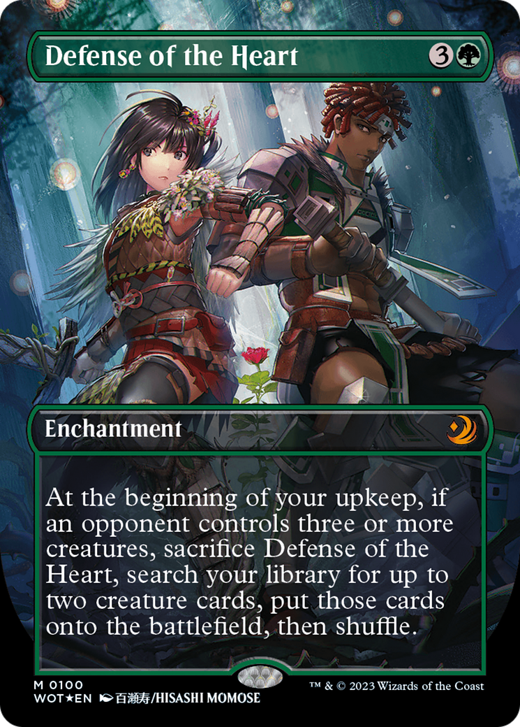 Defense of the Heart (Anime Borderless) (Confetti Foil) [Wilds of Eldraine: Enchanting Tales] | Pegasus Games WI