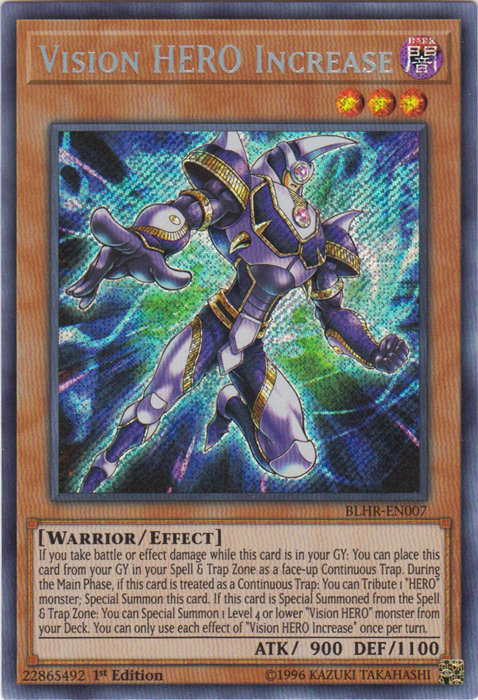 Vision HERO Increase [BLHR-EN007] Secret Rare | Pegasus Games WI