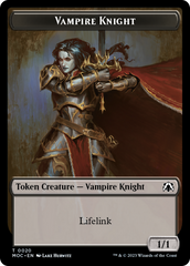 Vampire Knight // Soldier Double-Sided Token [March of the Machine Commander Tokens] | Pegasus Games WI