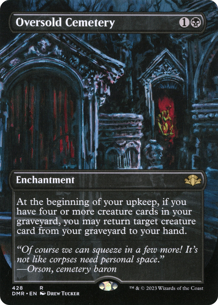 Oversold Cemetery (Borderless Alternate Art) [Dominaria Remastered] | Pegasus Games WI