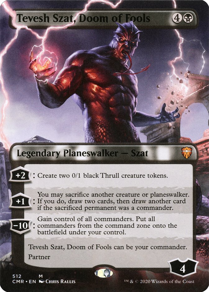 Tevesh Szat, Doom of Fools (Borderless) [Commander Legends] | Pegasus Games WI