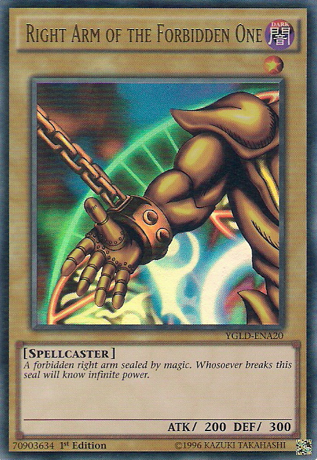 Right Arm of the Forbidden One (A) [YGLD-ENA20] Ultra Rare | Pegasus Games WI