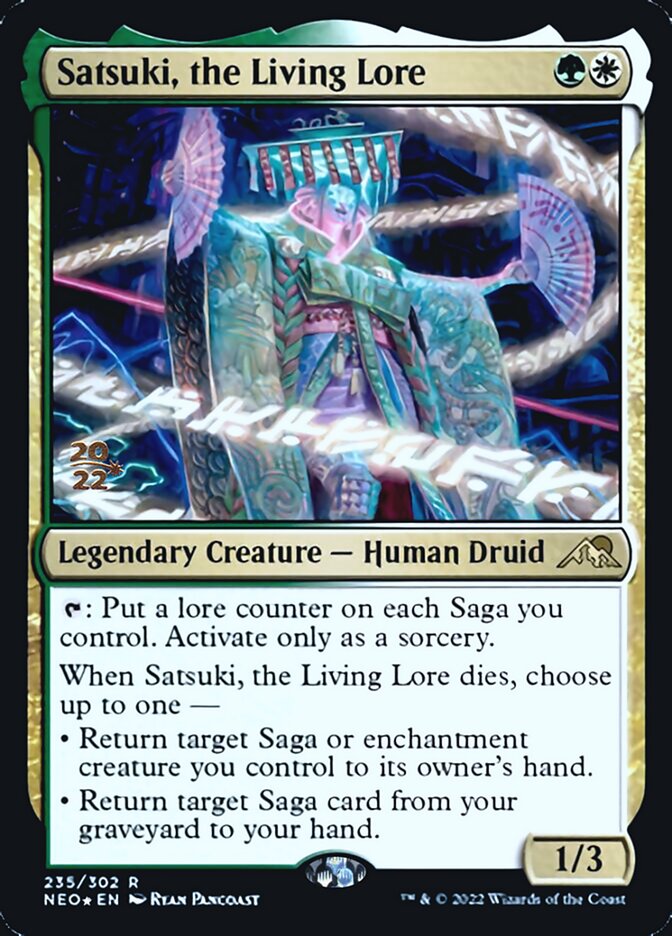Satsuki, the Living Lore [Kamigawa: Neon Dynasty Prerelease Promos] | Pegasus Games WI