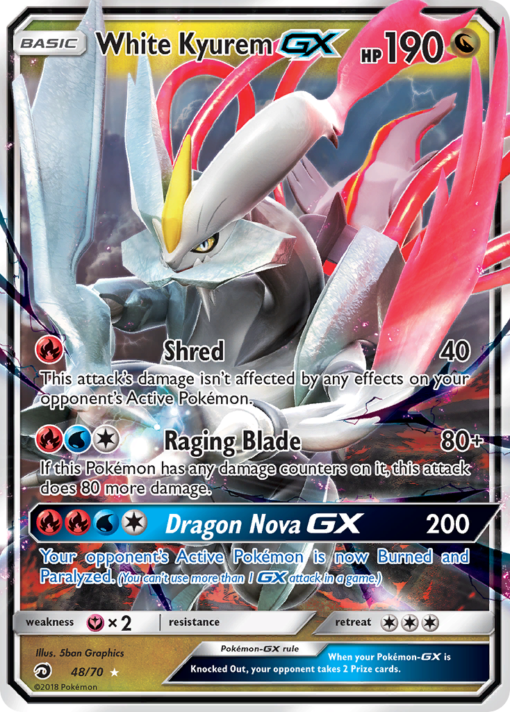 White Kyurem GX (48/70) [Sun & Moon: Dragon Majesty] | Pegasus Games WI