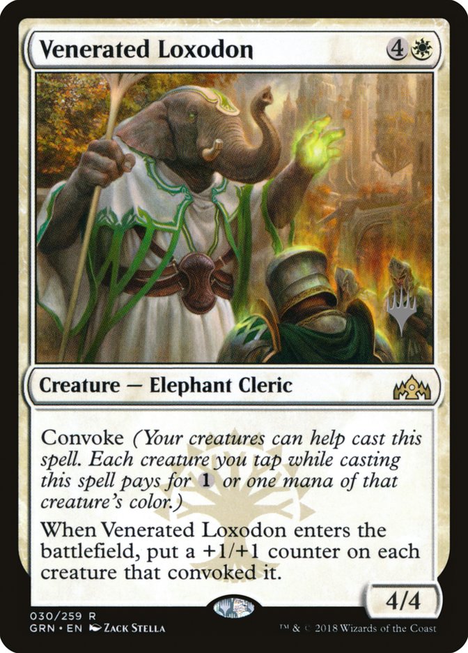 Venerated Loxodon (Promo Pack) [Guilds of Ravnica Promos] | Pegasus Games WI