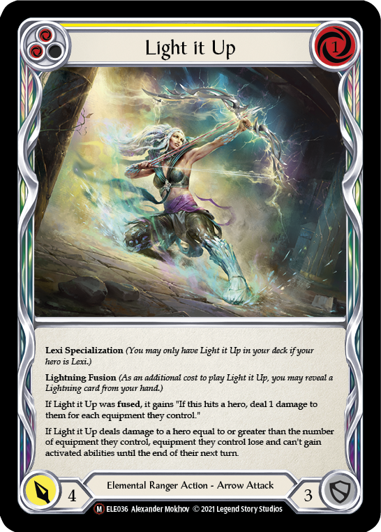 Light it Up [U-ELE036] Unlimited Rainbow Foil | Pegasus Games WI