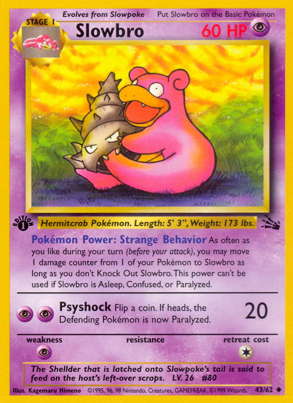 Slowbro (43/62) [Fossil 1st Edition] | Pegasus Games WI