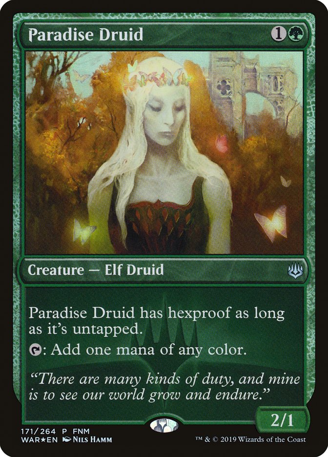 Paradise Druid (FNM) [War of the Spark Promos] | Pegasus Games WI