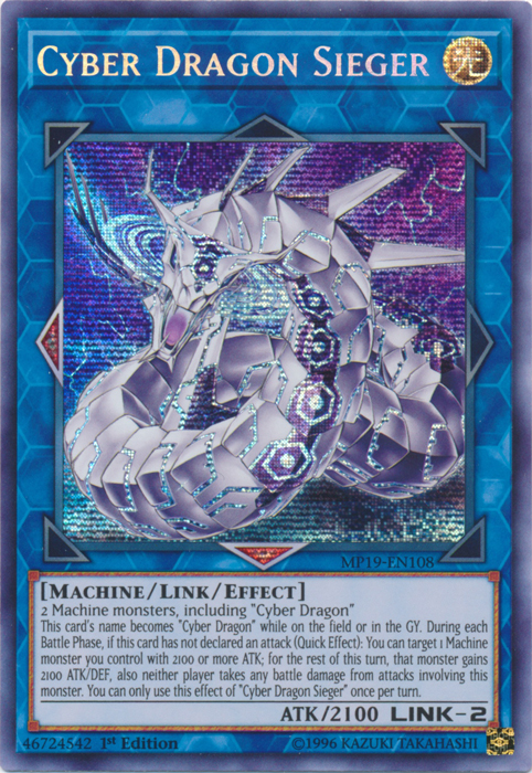 Cyber Dragon Sieger [MP19-EN108] Prismatic Secret Rare | Pegasus Games WI