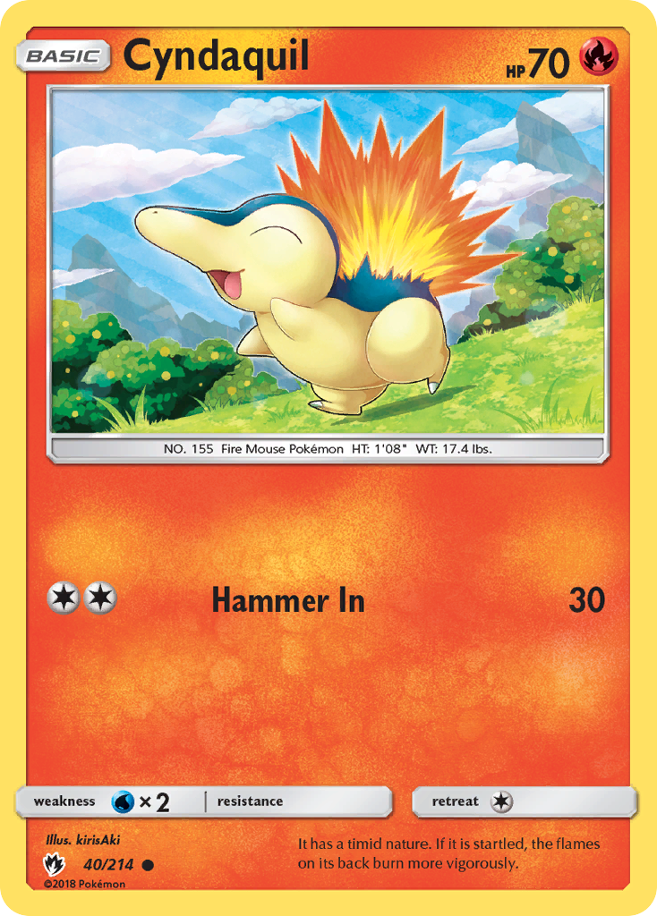 Cyndaquil (40/214) [Sun & Moon: Lost Thunder] | Pegasus Games WI