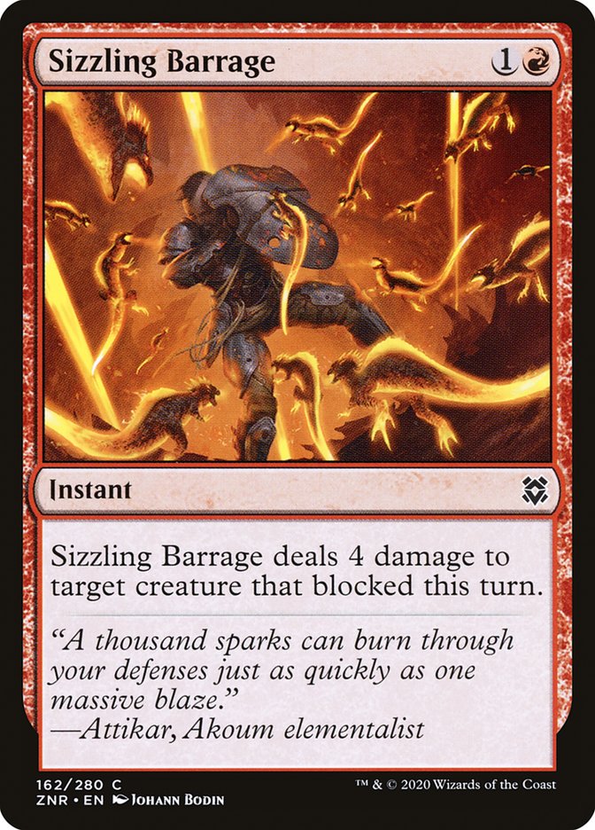 Sizzling Barrage [Zendikar Rising] | Pegasus Games WI