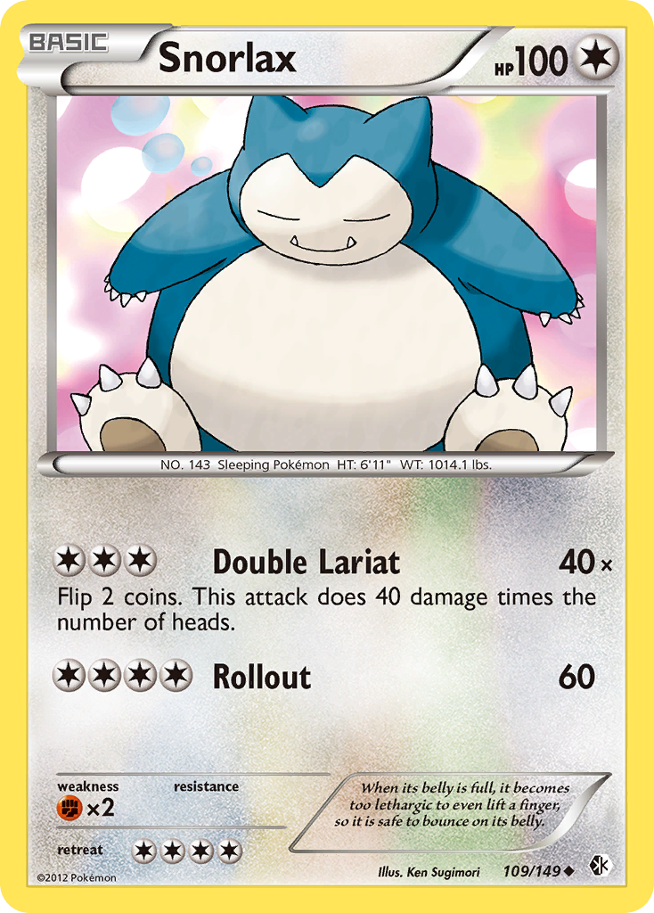 Snorlax (109/149) [Black & White: Boundaries Crossed] | Pegasus Games WI