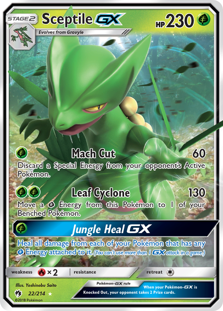 Sceptile GX (22/214) [Sun & Moon: Lost Thunder] | Pegasus Games WI