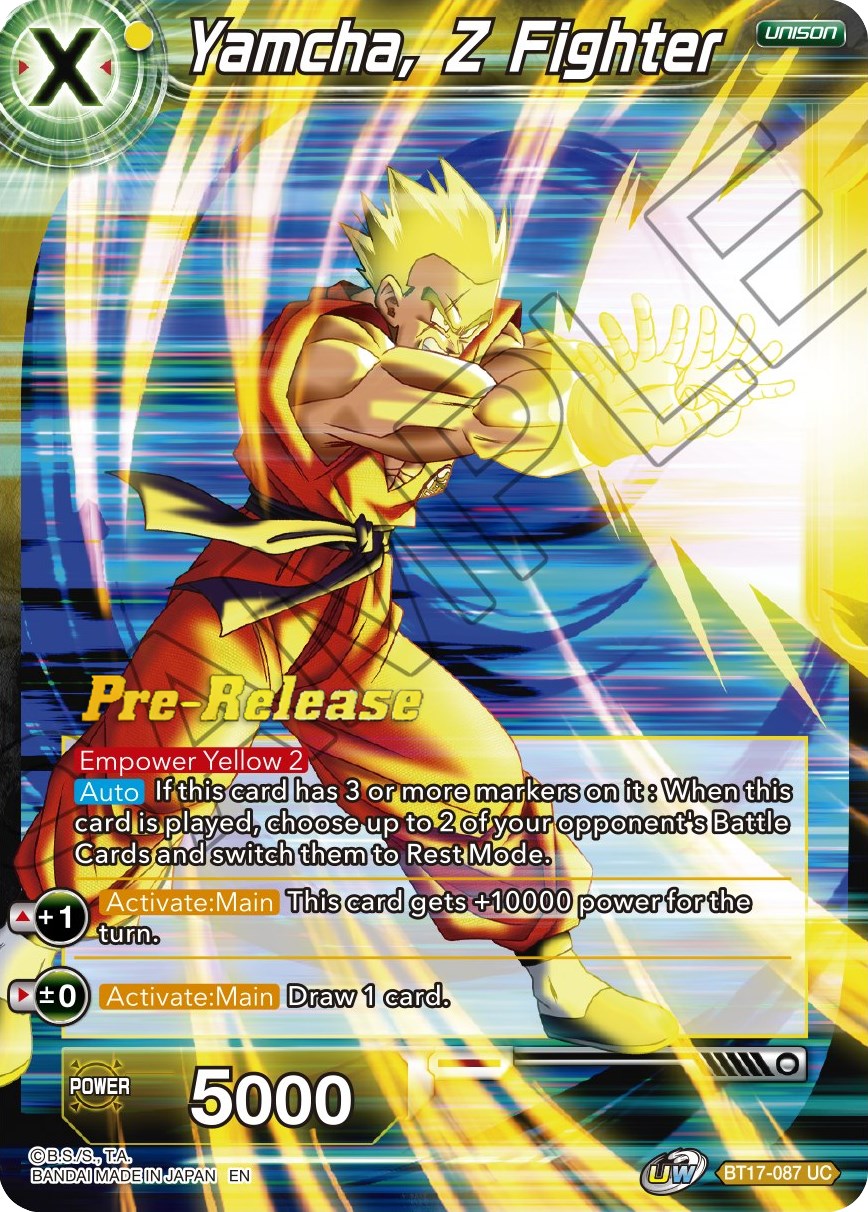 Yamcha, Z Fighter (BT17-087) [Ultimate Squad Prerelease Promos] | Pegasus Games WI