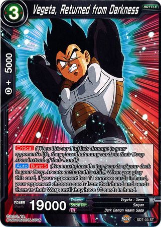 Vegeta, Returned from Darkness (Starter Deck - Shenron's Advent) (SD7-03) [Miraculous Revival] | Pegasus Games WI