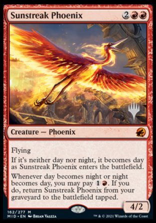 Sunstreak Phoenix (Promo Pack) [Innistrad: Midnight Hunt Promos] | Pegasus Games WI
