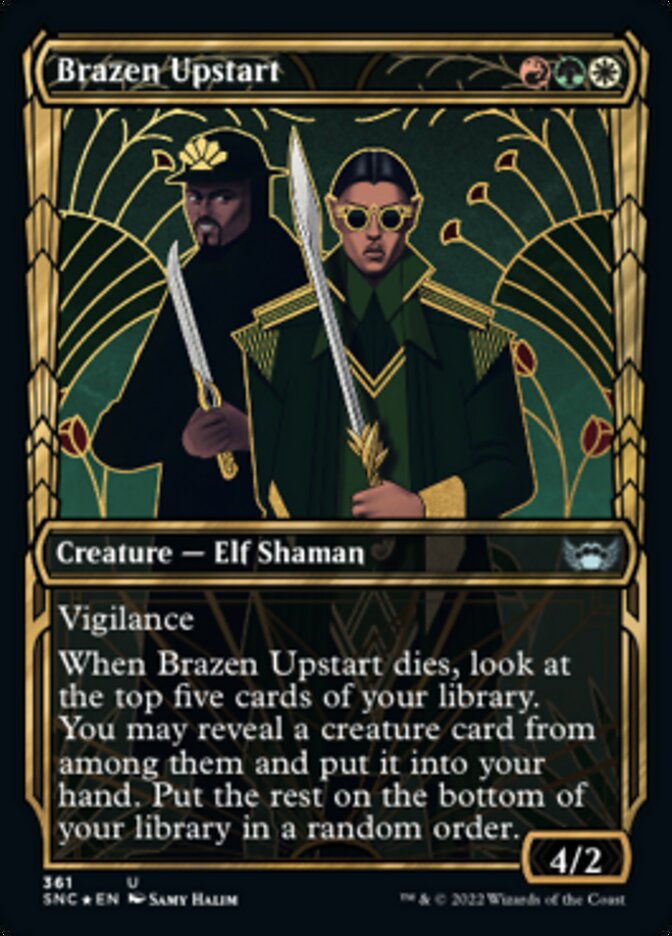 Brazen Upstart (Showcase Golden Age Gilded Foil) [Streets of New Capenna] | Pegasus Games WI